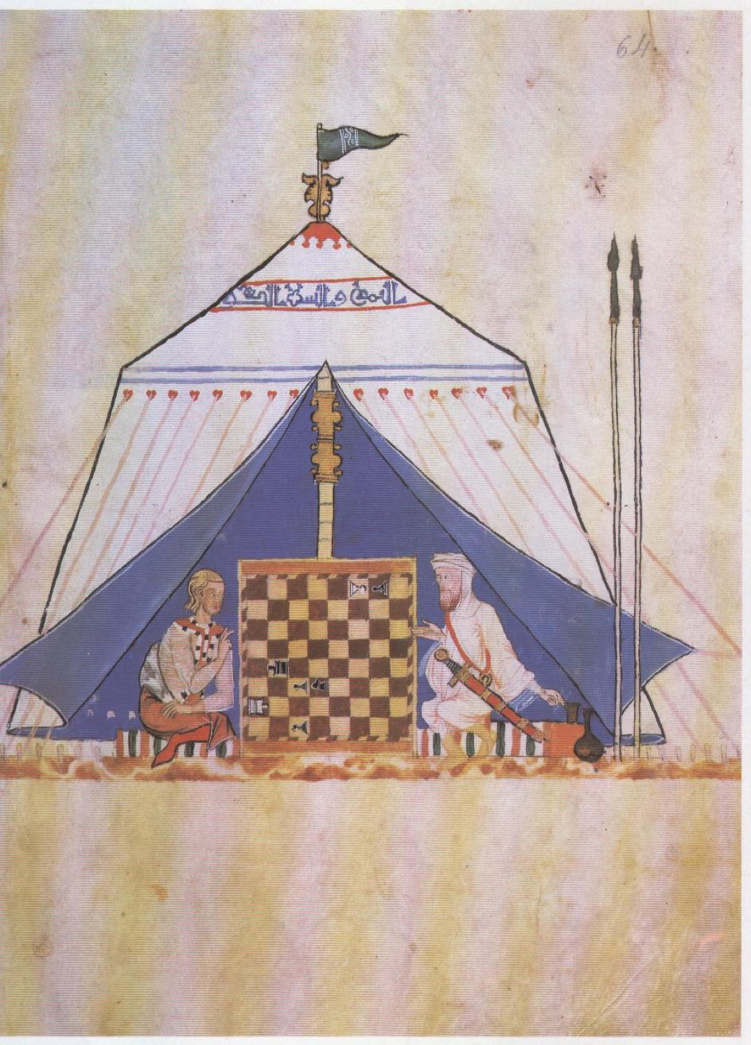 Two chess players from the Libro de los juegos, 1283