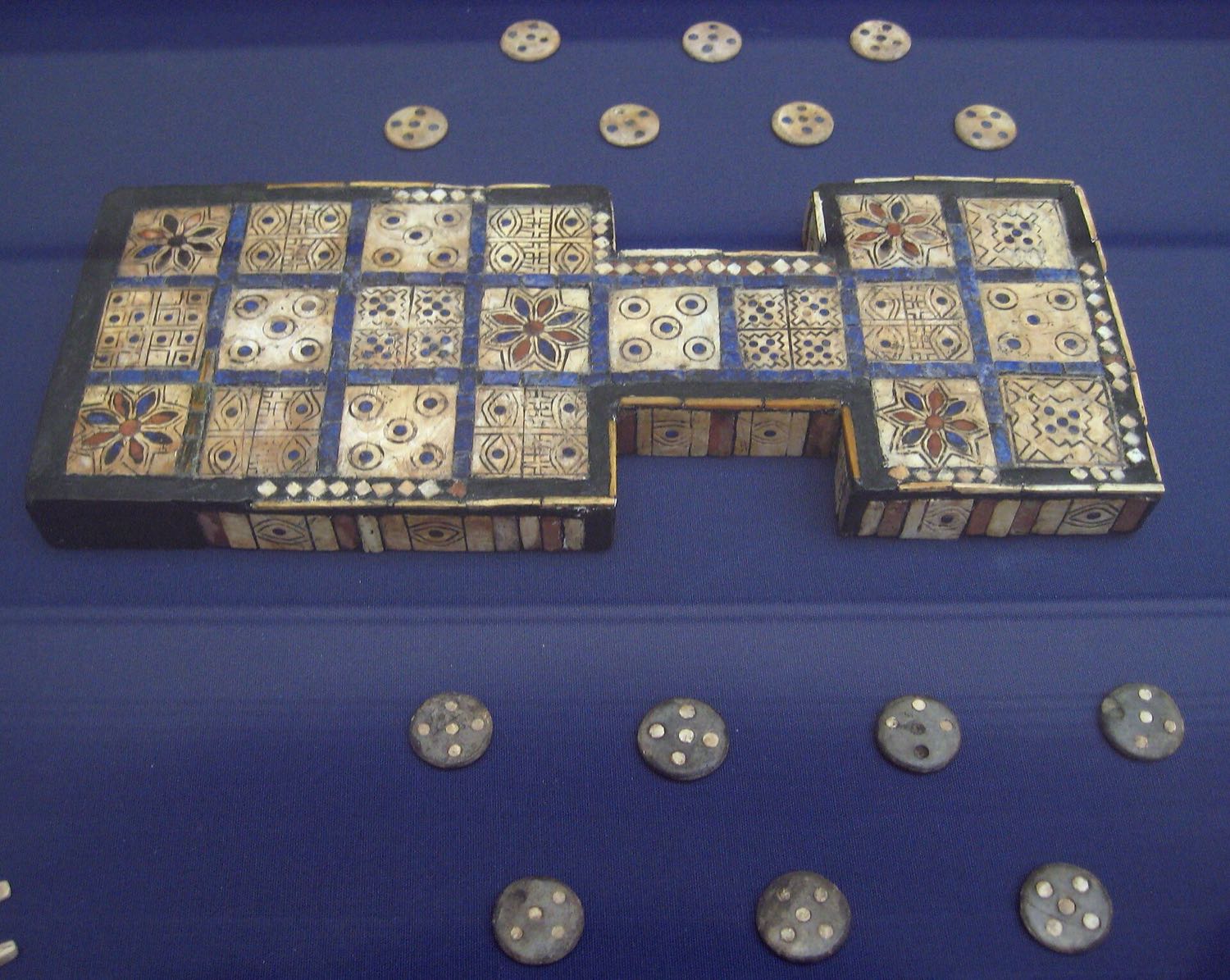 The Royal Game of Ur board, c. 2500 BC, British Museum